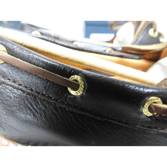 Sperry Top Sider Gold Cup women's size 5 M Dark brown 2 eye boat shoe loafers - Picture 7 of 8